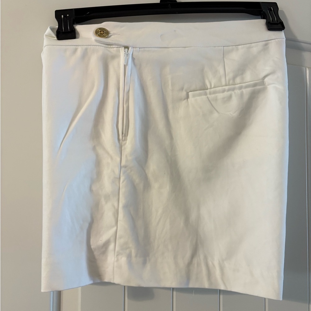 Lily Pulitzer white dress shorts size 14 5 inch inseam side zip and button